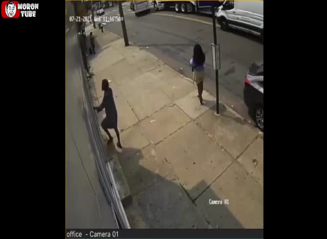 Video: Huge - The robber instantly regrets trying to enter a door by sticking his hand through the mailbox!